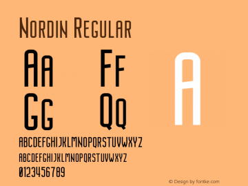 Nordin-Regular 1.0 Font Sample