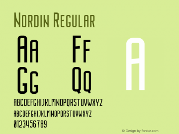 Nordin Regular 1.0图片样张