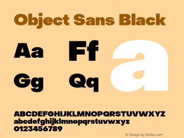 Object Sans Black Version 1.000 Font Sample