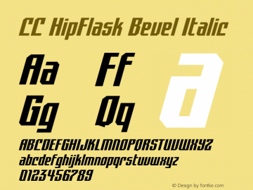 CCHipFlaskBevel-Italic Version 1.000 2006 initial release | wf-rip DC20061125图片样张