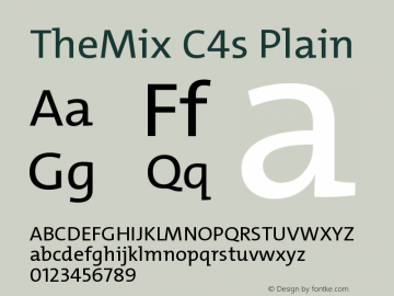 TheMixC4s-Plain Version 2.000 Font Sample