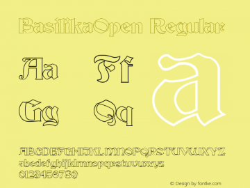 BasilikaOpen Regular Brendel            :01.09.1995 Font Sample