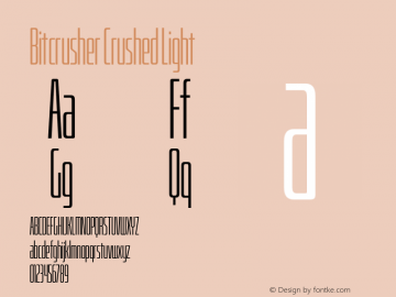 BitcrusherCrLt-Regular Version 1.000 | wf-rip DC20190205图片样张