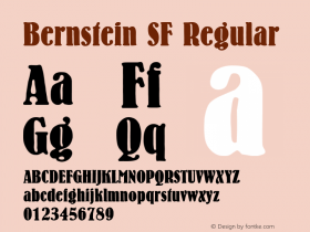 Bernstein SF Regular Altsys Fontographer 3.5  22.11.1994 Font Sample