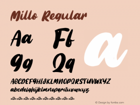 Millo  Font Sample