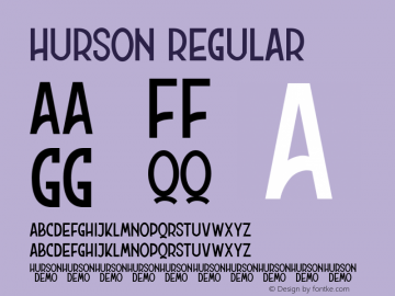 Hurson  Font Sample