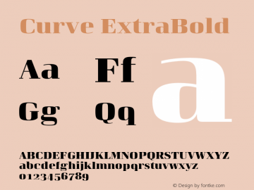 Curve ExtraBold Version 1.002;PS 001.002;hotconv 1.0.88;makeotf.lib2.5.64775图片样张