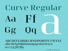 Curve Regular Version 1.002;PS 001.002;hotconv 1.0.88;makeotf.lib2.5.64775 Font Sample