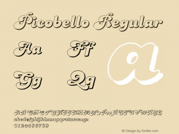 Picobello Regular Brendel            :22.08.1995 Font Sample