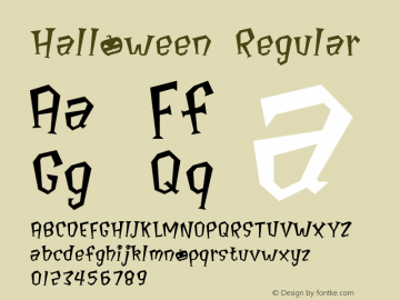 Halloween Version 1.00 Font Sample