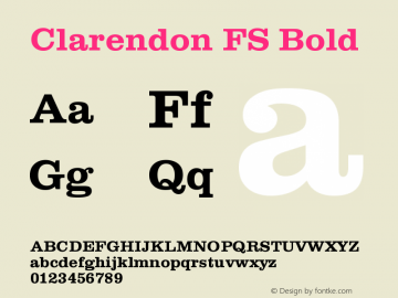 ClarendonFS-Bold Version 1.070图片样张