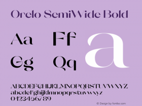 Orelo SemiWide Bold Version 1.000;PS 001.000;hotconv 1.0.88;makeotf.lib2.5.64775图片样张