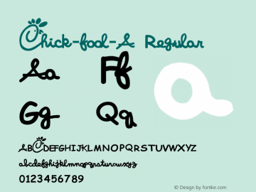 Chick-fool-A Regular www.sharkshock.uni.cc Font Sample