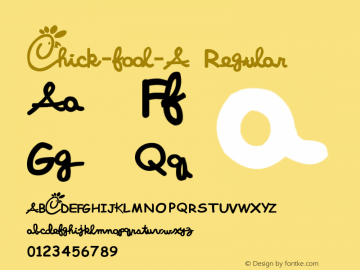 Chick-fool-A Regular www.sharkshock.uni.cc Font Sample