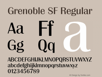 Grenoble SF Regular Altsys Fontographer 3.5  4/13/93图片样张
