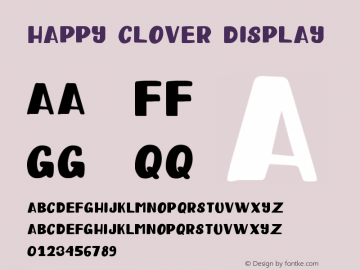 Happy Clover Display Version 1.004;Fontself Maker 3.1.1图片样张