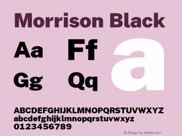 Morrison Black Version 0.03;March 5, 2019;FontCreator 11.5.0.2425 64-bit Font Sample