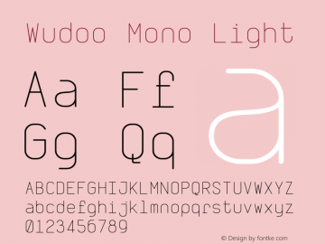 WudooMono-Light Version 1.000 | wf-rip DC20170430 Font Sample