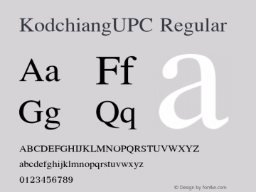 KodchiangUPC 001.000 Font Sample