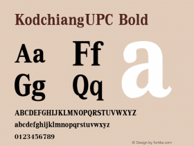 KodchiangUPC Bold 001.000 Font Sample