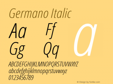 Germano-Italic Version 1.10; ttfautohint (v1.5)图片样张