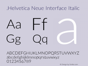 .Helvetica Neue Interface Italic 9.0d61e1图片样张