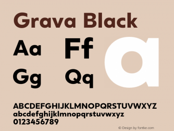 Grava-Black Version 2.303;PS 002.303;hotconv 1.0.88;makeotf.lib2.5.64775 Font Sample