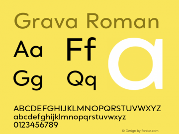 Grava-Roman Version 2.303;PS 002.303;hotconv 1.0.88;makeotf.lib2.5.64775 Font Sample