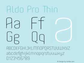 AldoPro-Thin Version 1.000;PS 002.000;hotconv 1.0.70;makeotf.lib2.5.58329图片样张