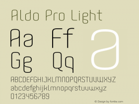 AldoPro-Light Version 1.000;PS 002.000;hotconv 1.0.70;makeotf.lib2.5.58329图片样张