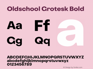 OldschoolGrotesk-Bold Version 1.000图片样张