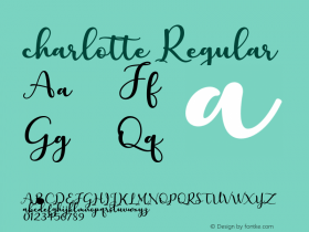 charlotte Version 1.000 Font Sample