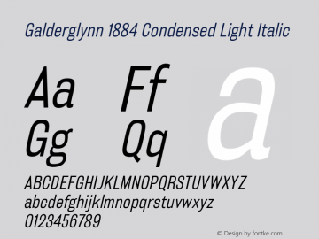 Galderglynn1884CdLt-Italic Version 1.000图片样张