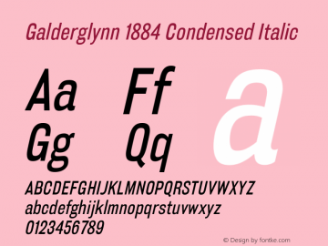 Galderglynn1884CdRg-Italic Version 1.000图片样张