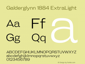 Galderglynn1884El-Regular Version 1.000 Font Sample