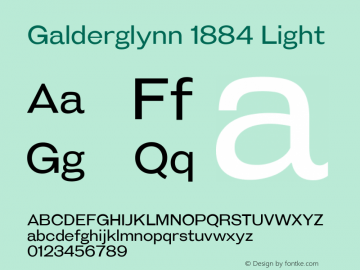 Galderglynn1884Lt-Regular Version 1.000图片样张