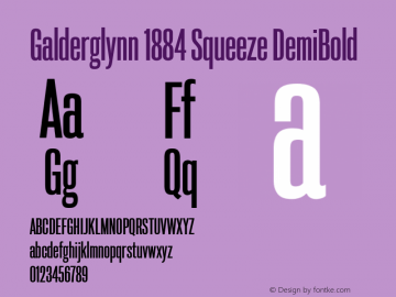 Galderglynn1884SqDb-Regular Version 1.000 Font Sample