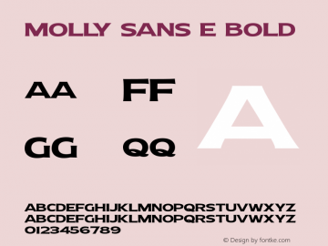 MollySansE-Bold 1.000 Font Sample