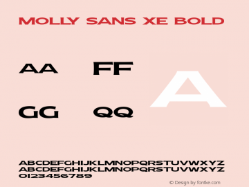 MollySansXE-Bold 1.000 Font Sample