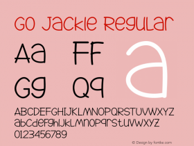 Go Jackie Version 1.000 Font Sample