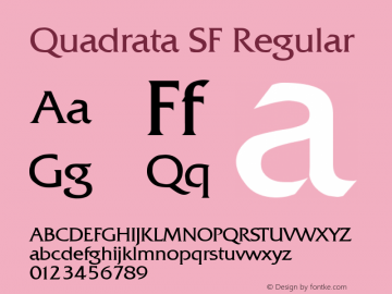 Quadrata SF Regular Altsys Fontographer 3.5  4/11/93 Font Sample
