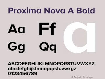 Proxima Nova A Bold Version 3.014 Font Sample