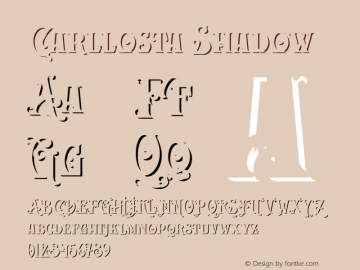 Carllosta-Shadow 1.000 Font Sample