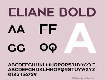 Eliane-Bold Version 1.0 Font Sample