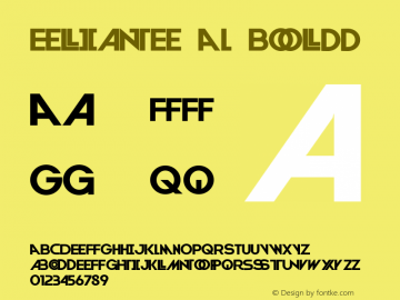 Eliane-ALBold Version 1.0 Font Sample