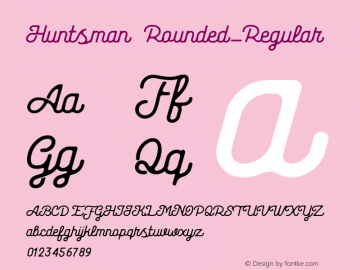 Huntsman Rounded-Regular Version 1.002;Fontself Maker 3.1.1图片样张