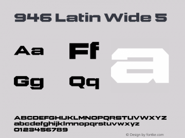 946Latin-Wide5 Version 1.000 | wf-rip DC20180430 Font Sample