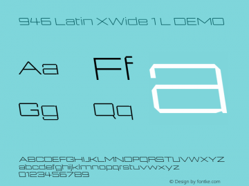 946Latin-XWide1L Version 1.000 | DEMO图片样张