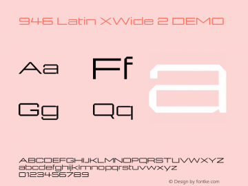 946Latin-XWide2 Version 1.000 | DEMO图片样张