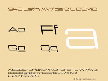 946Latin-XWide2L Version 1.000 | DEMO图片样张